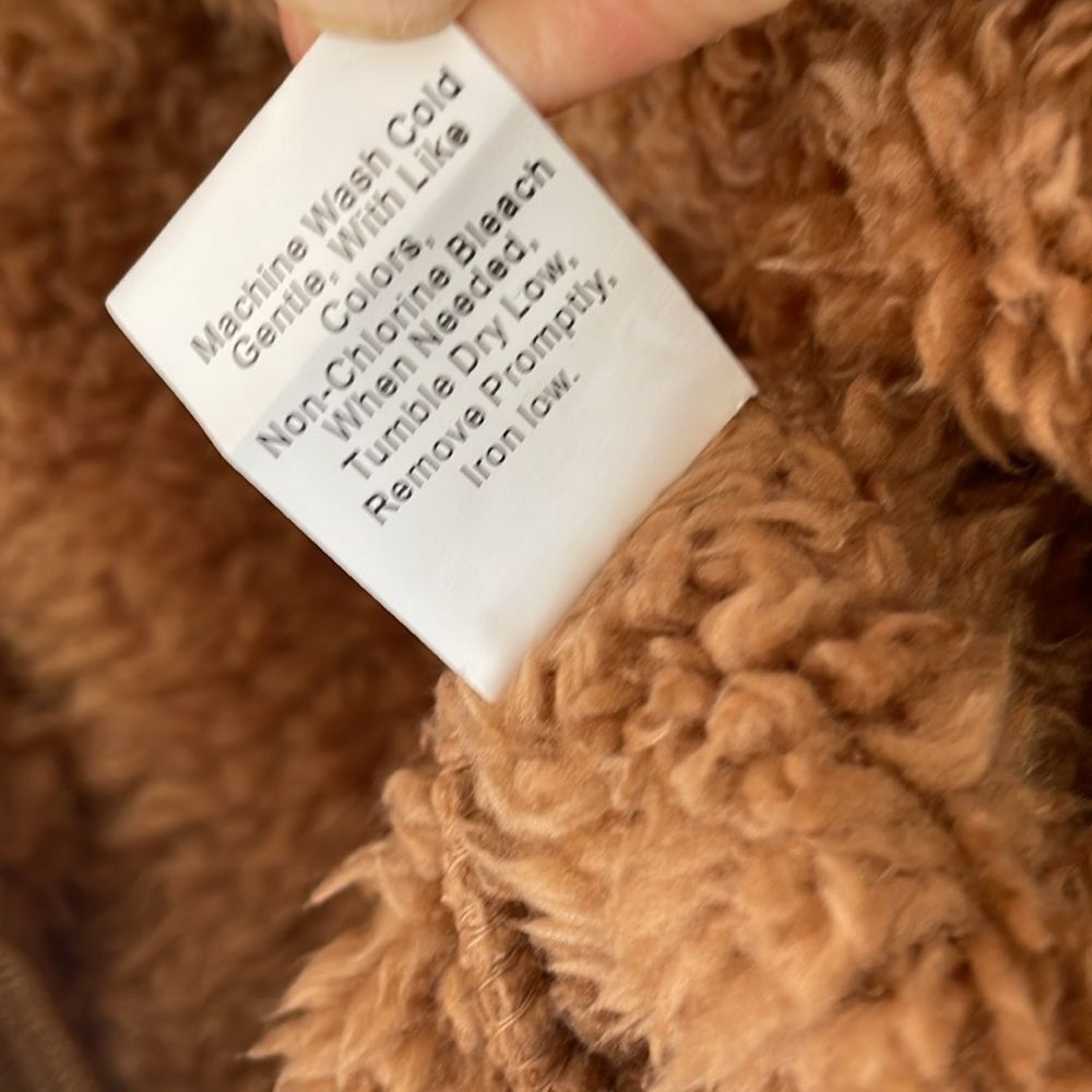 EPretty Sherpa soft comfy pullover jacket sweatshirt- Size L NEW - Picture 7 of 9